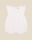 Bebe Linen Embroidered Romper