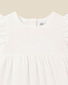 Bebe Linen Embroidered Romper