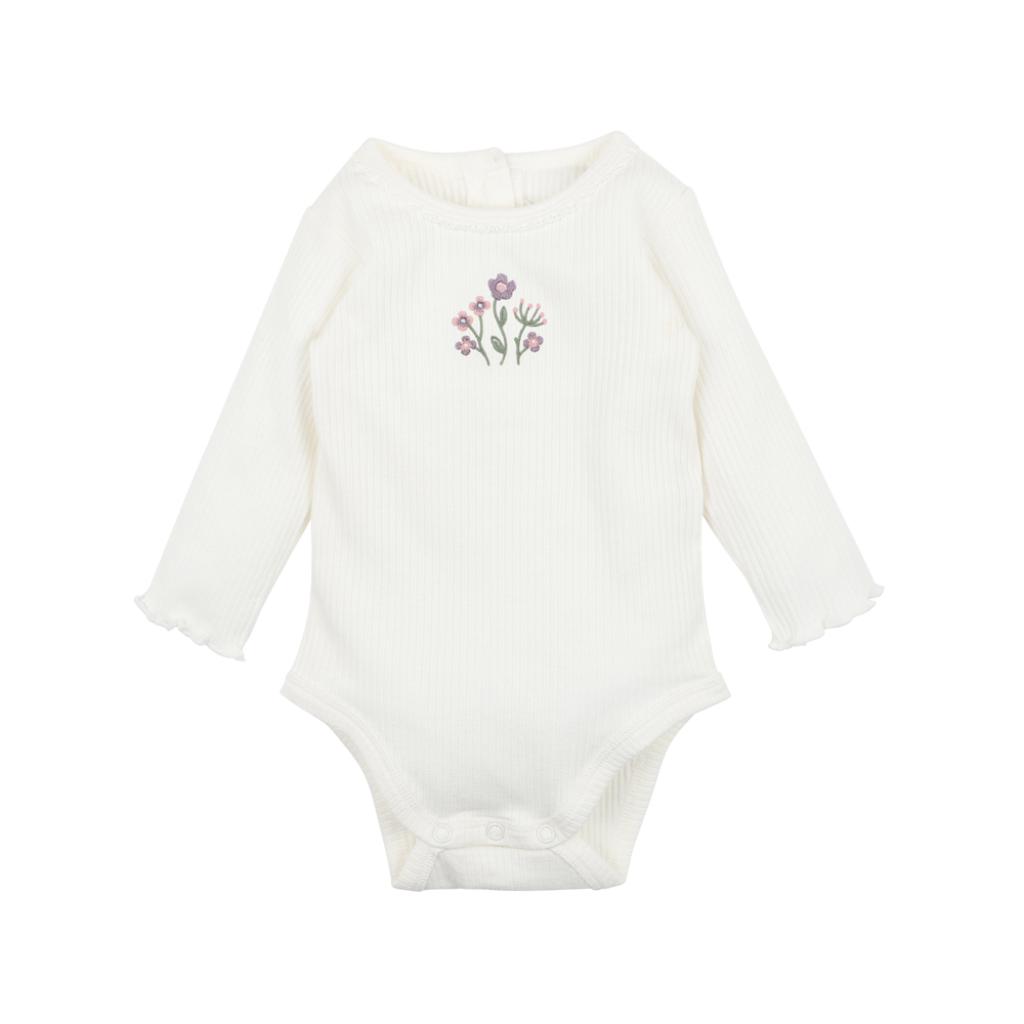 Bebe Thea Embroidered Bodysuit (Cloud)