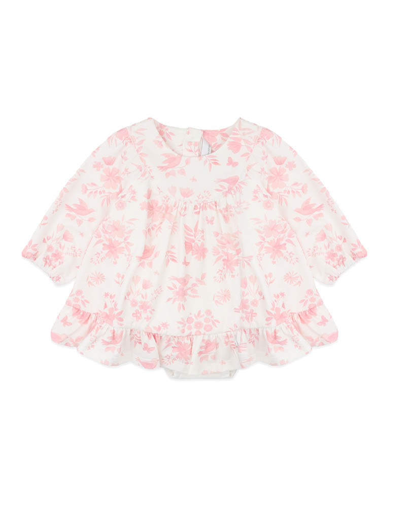 Bebe Fern Birds Organic Overlay Dress