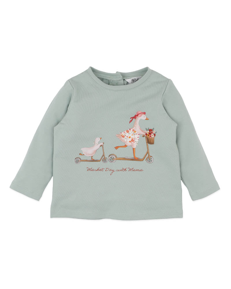 Bebe Emmy Ducks On Scooters LS Tee