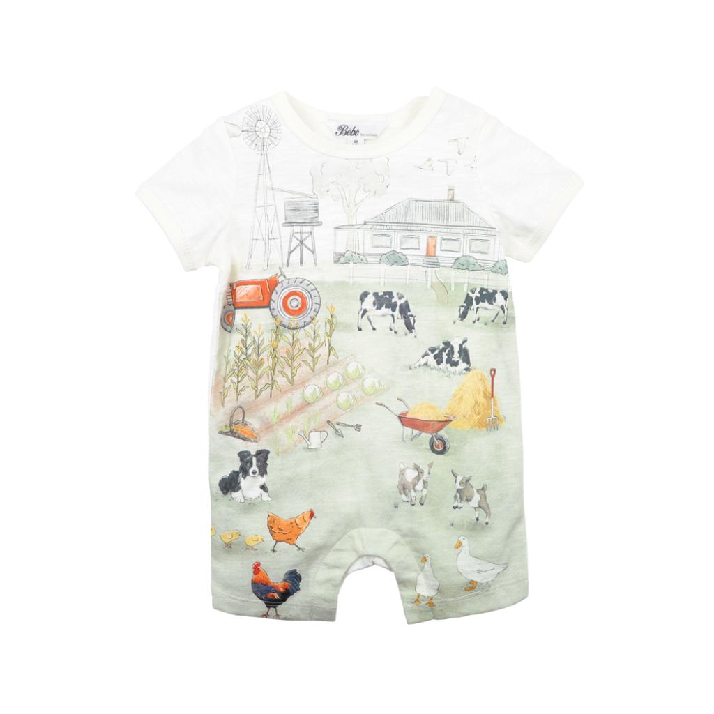 Bebe Chester Farm SS Romper