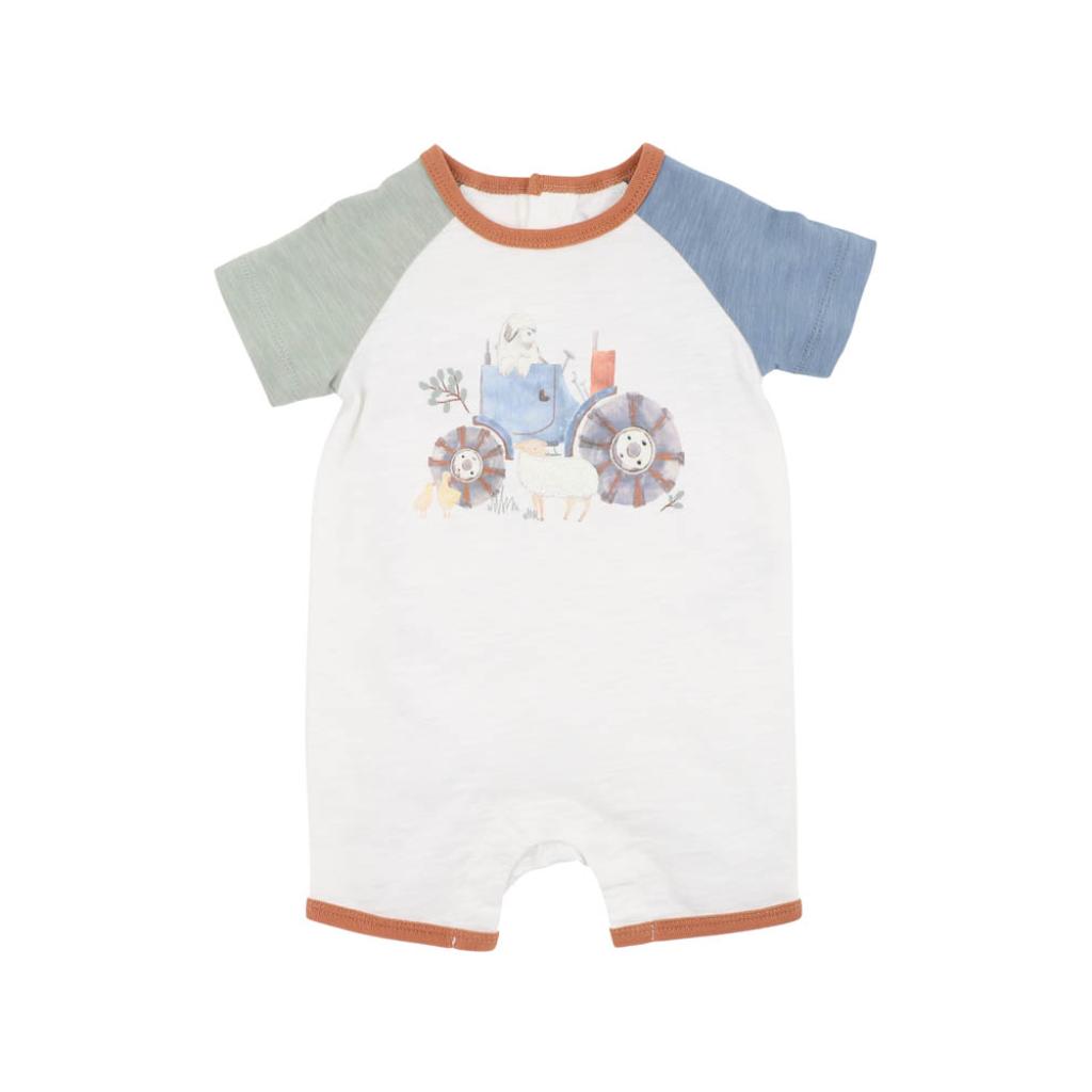 Bebe Clayton Farm Scene SS Romper