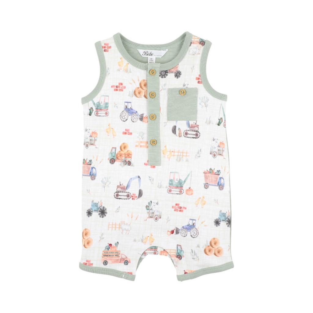 Bebe Clayton Print Sheep Romper