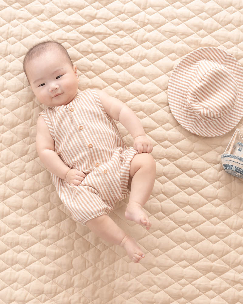 Bebe Brady Stripe Woven Romper