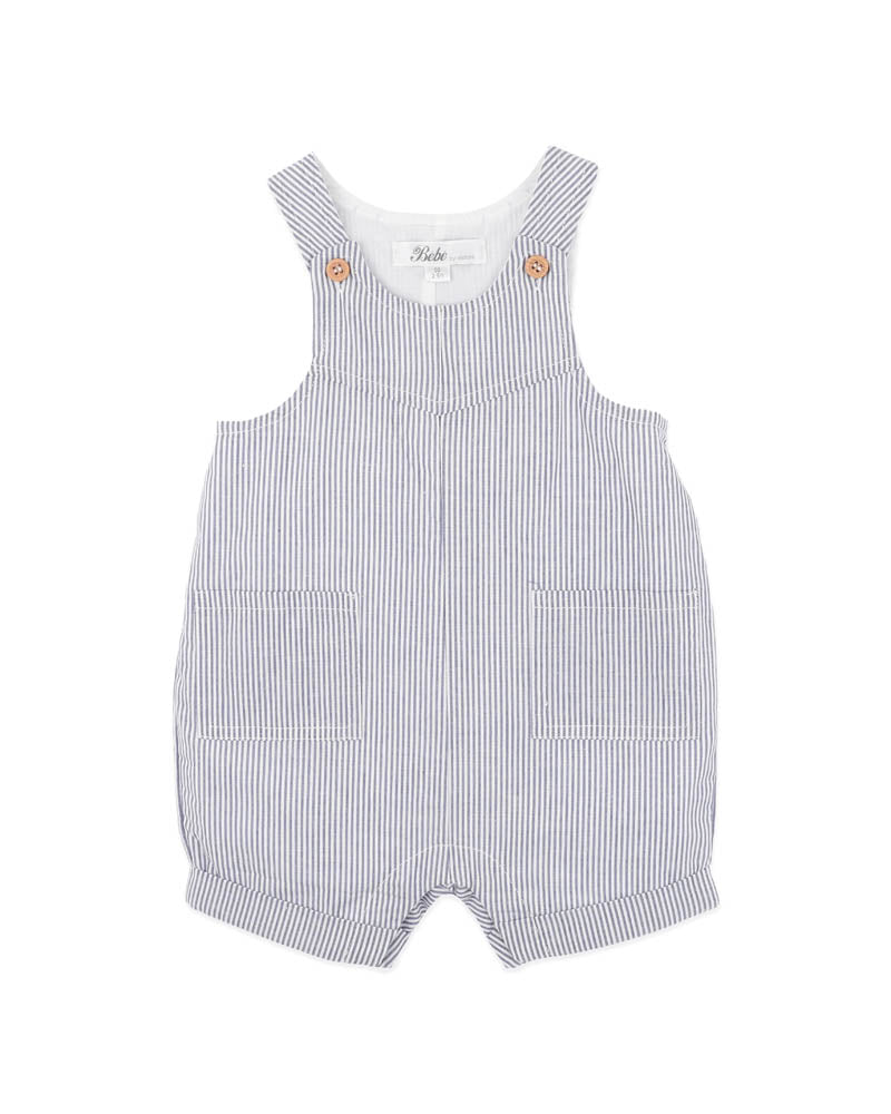 Bebe Brady Stripe Woven Overalls