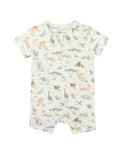 Bebe Sway Print Organic SS Zip Romper