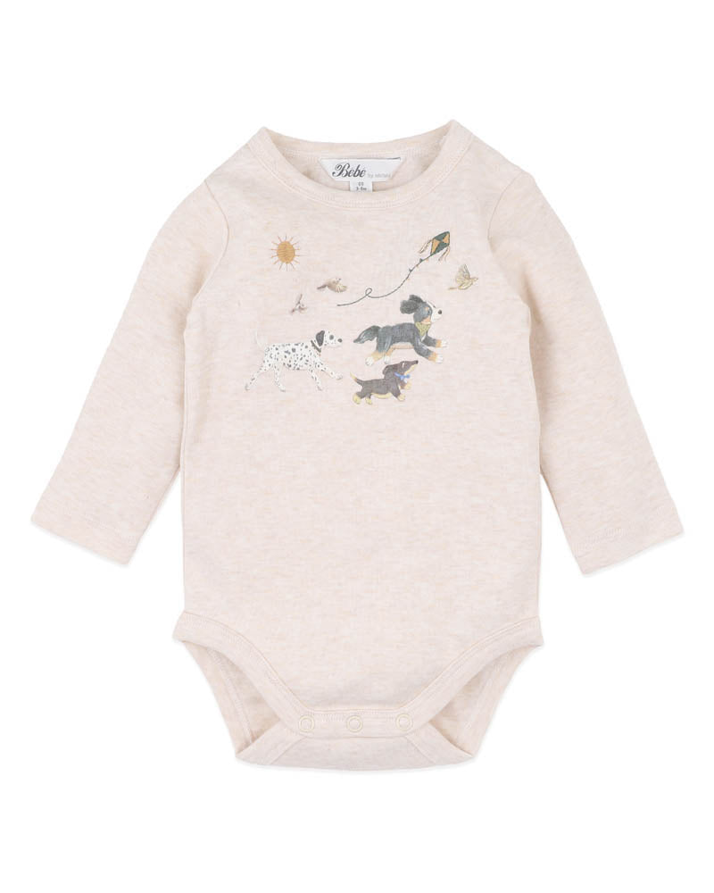 Bebe Otto Dogs Organic LS Bodysuit