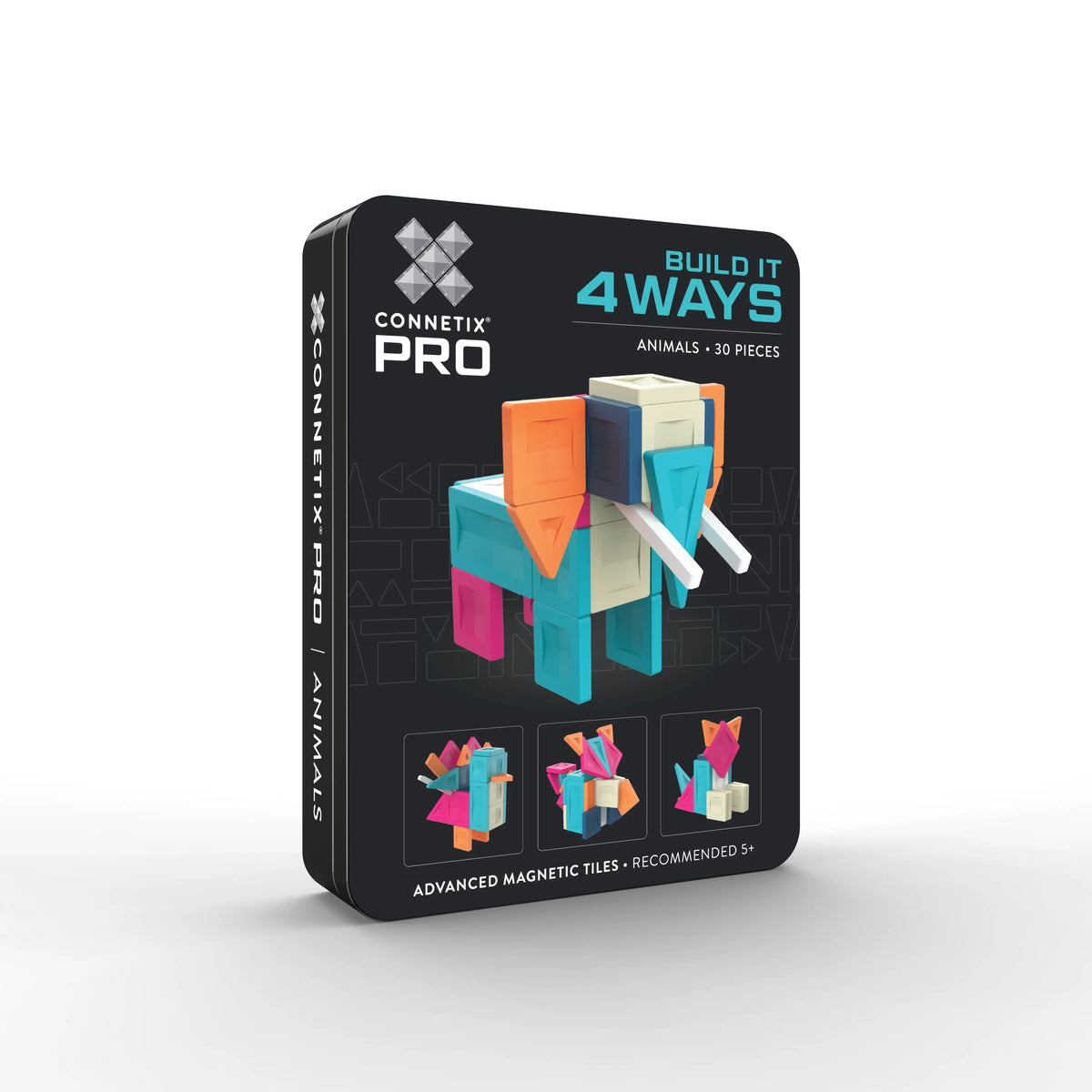 CONNETIX PRO Magnetic Tiles Build it 4 Ways Pack (Animal Pack 30pc)
