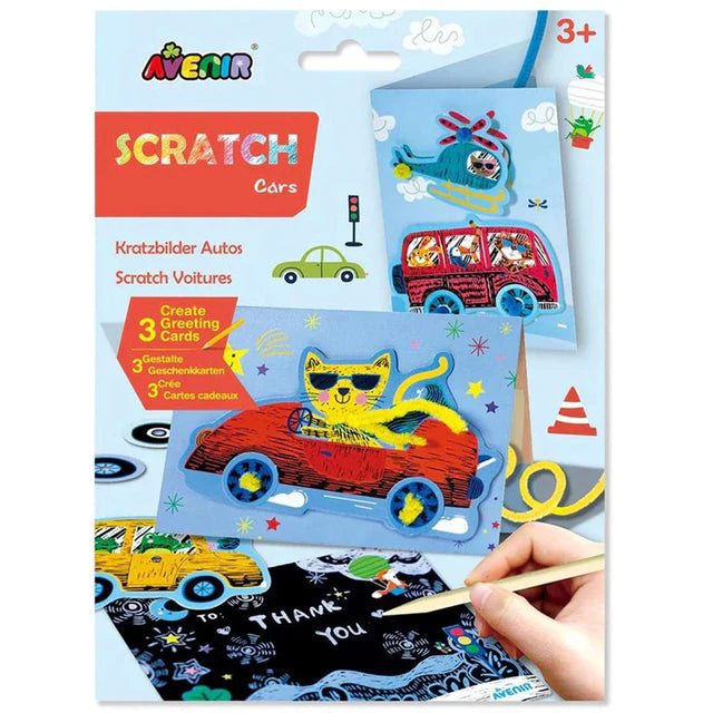 Avenir Scratch Greeting Card Set (Cars)