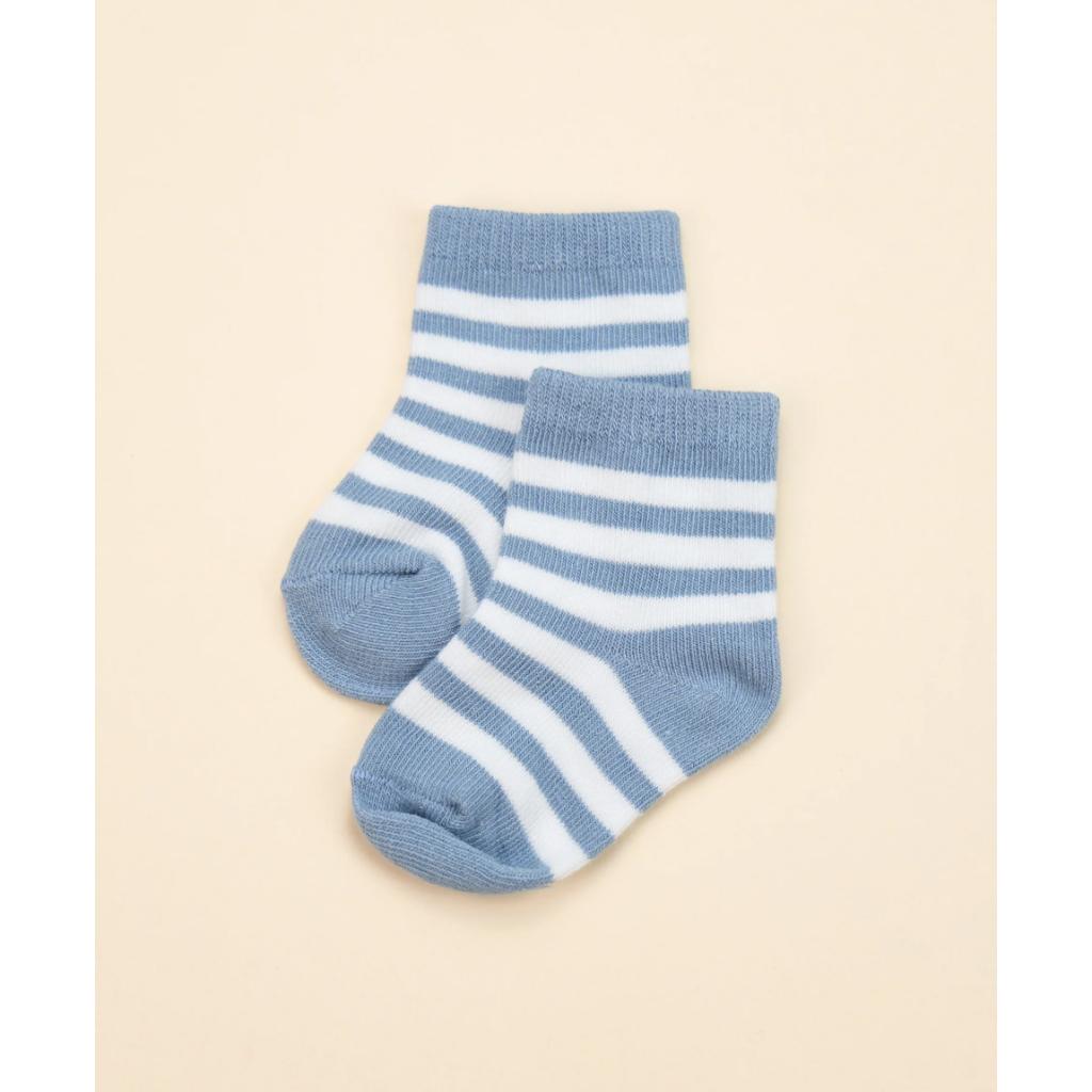 Lummi in Colour Baby Socks (Blue Stripes)