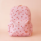 fox and fallow school backpack in hearts print