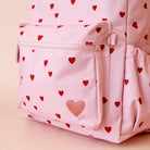 fox and fallow school backpack in hearts print