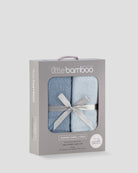 Little Linen Bamboo Hooded Towel 2pk (Retro Blue)