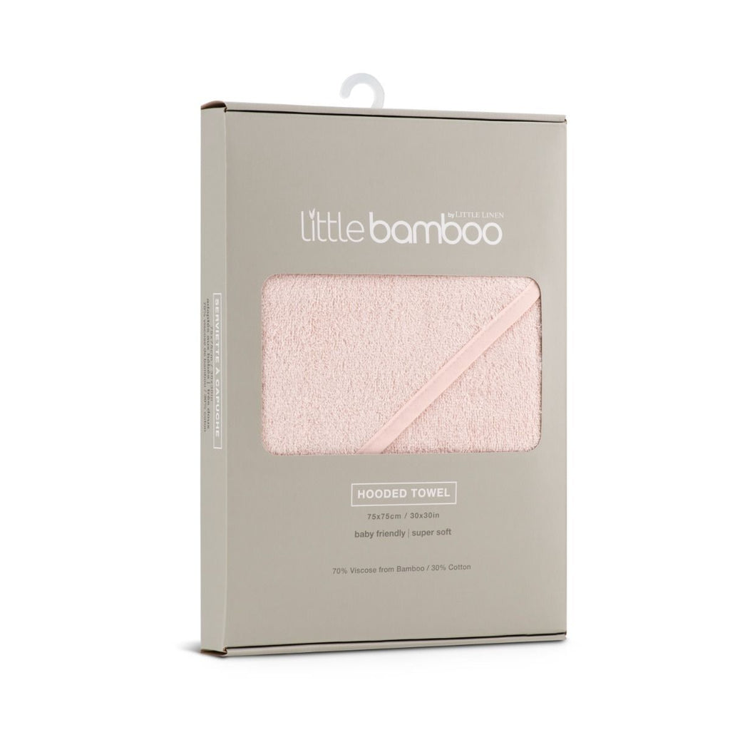 Little Linen Bamboo Hooded Towel (Dusty Rose)