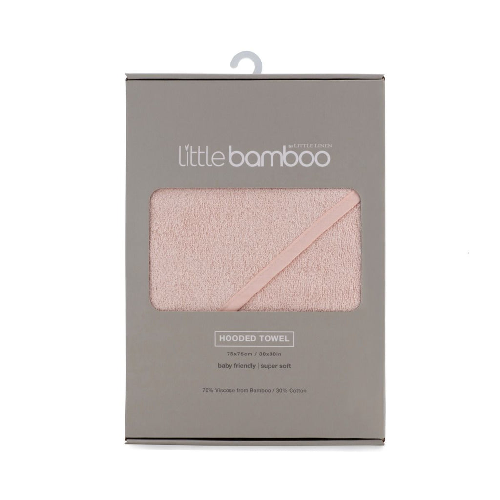Little Linen Bamboo Hooded Towel (Dusty Rose)