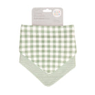 All 4 Ella Reversible Bandana Bibs 2pk (Gingham Sage)