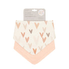 All 4 Ella Reversible Bandana Bibs 2pk (Hearts)