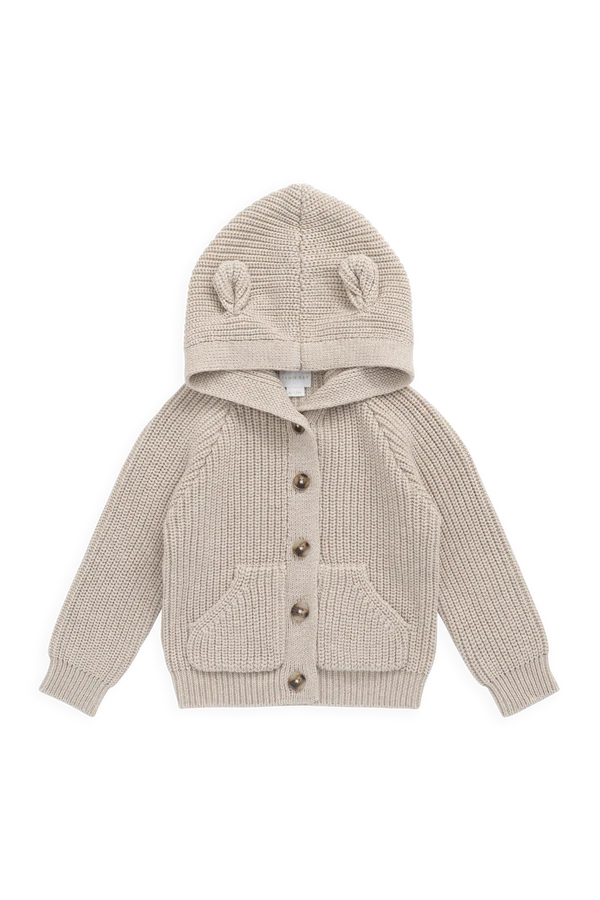 Jamie Kay Bear Cardigan (Oat)