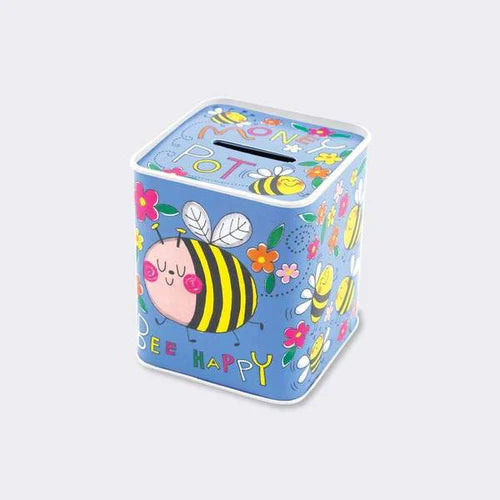 Rachel Ellen Money Tin Box (Bee Happy)