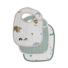 Little Unicorn Cotton Muslin Classic Bib 3 Pack (Party Animals)