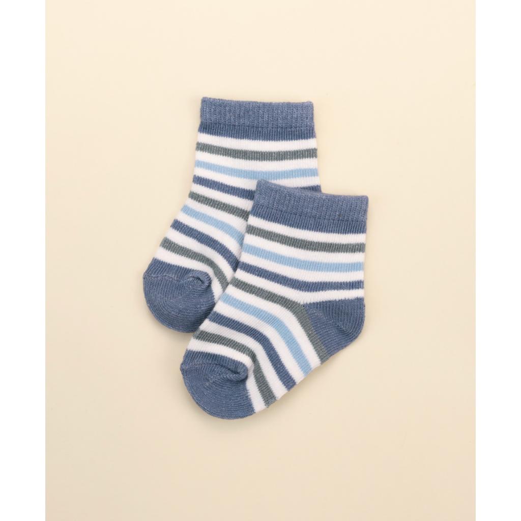 Lummi in Colour Baby Socks (Blue & Green Stripes)