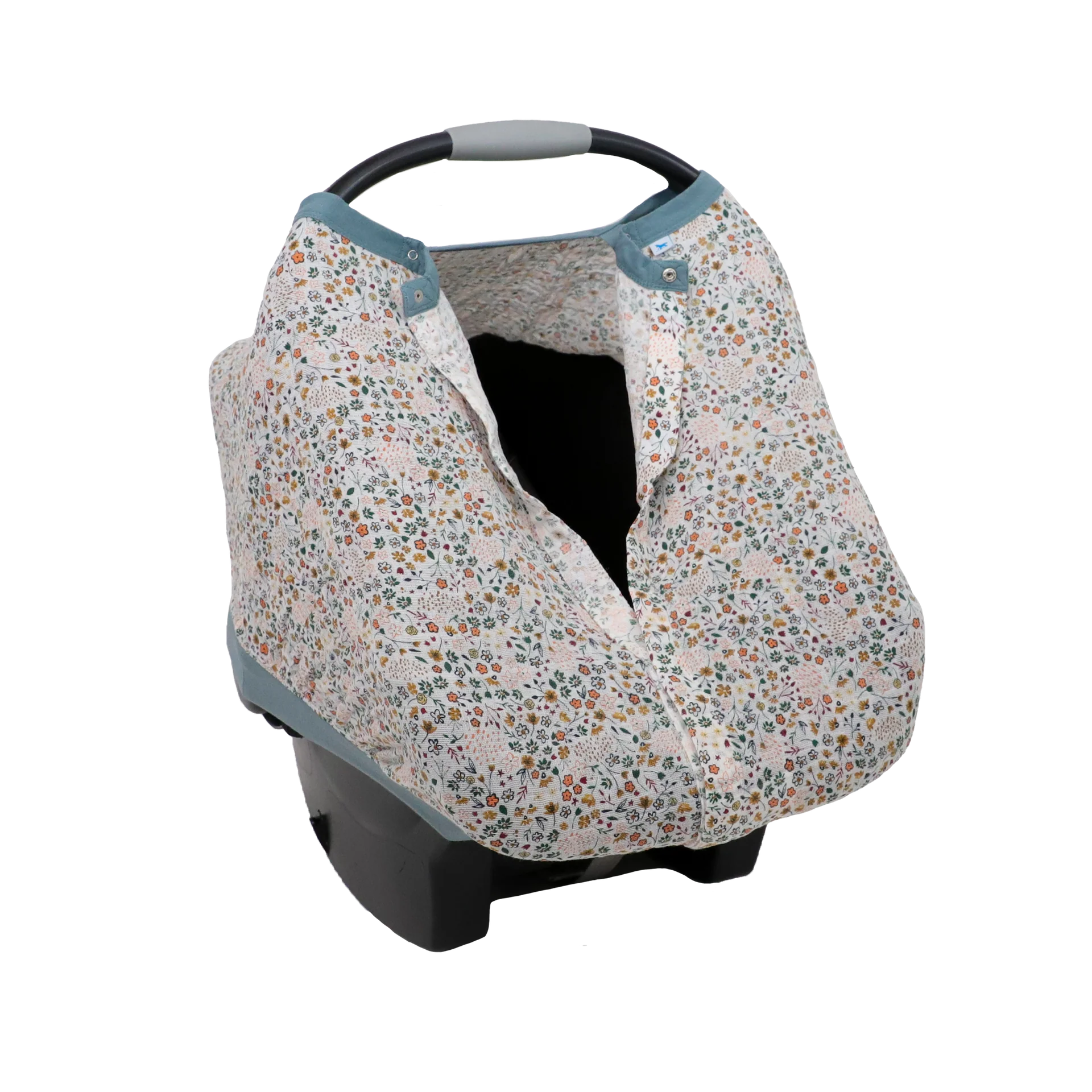 Little Unicorn Muslin Car Seat Canopy V2 (Pressed Petals)