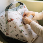 Little Unicorn Muslin Car Seat Canopy V2 (Farmyard)