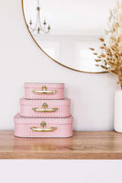 Alimrose Carry Case Set of 3 (Pink Gingham)