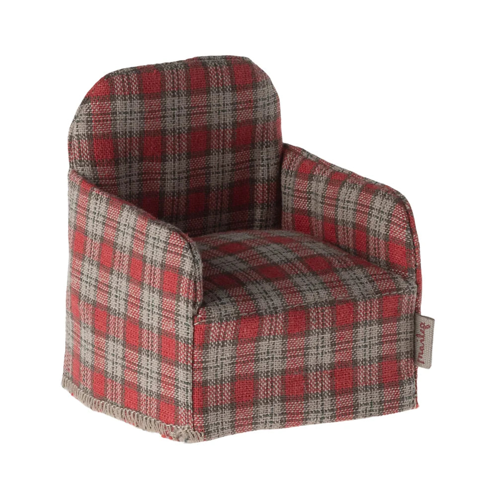 Maileg Chair Mouse (Red Checker)