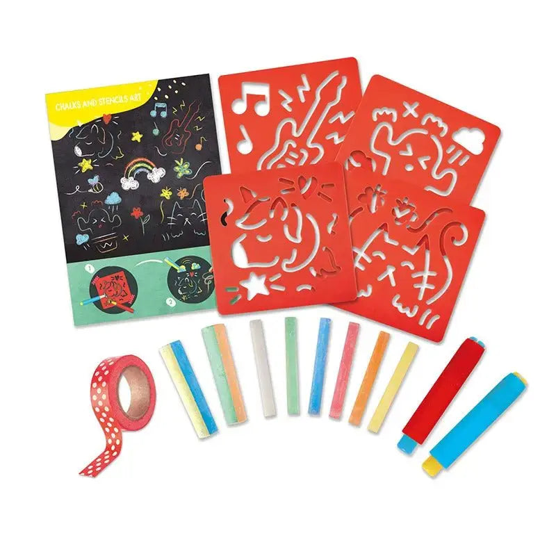 Hape Chalks and Stencils Art Set