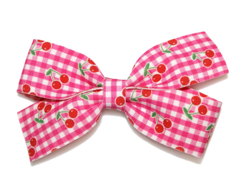 Goody Gumdrops Cherry Gingham Big Bow Clip