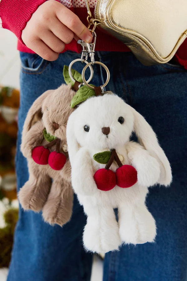 Jamie Kay Snuggle Bunnies - Cherry Penelope Keyring (Marshmallow)