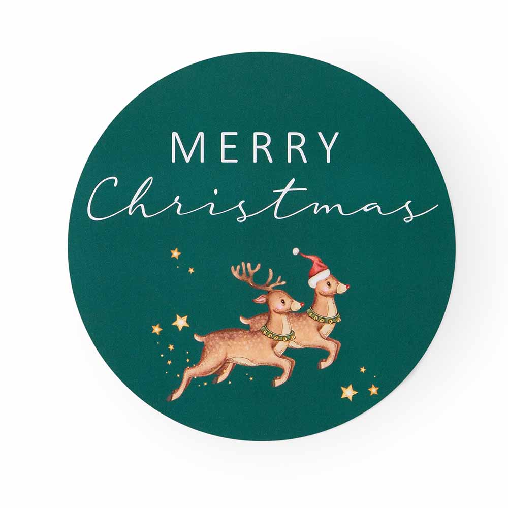 Snuggle Hunny Kids Christmas Single Reversible Milestone Card (Reindeer)