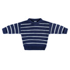KYND Baby Chunky Rib Knit Jumper (Navy Stripe)