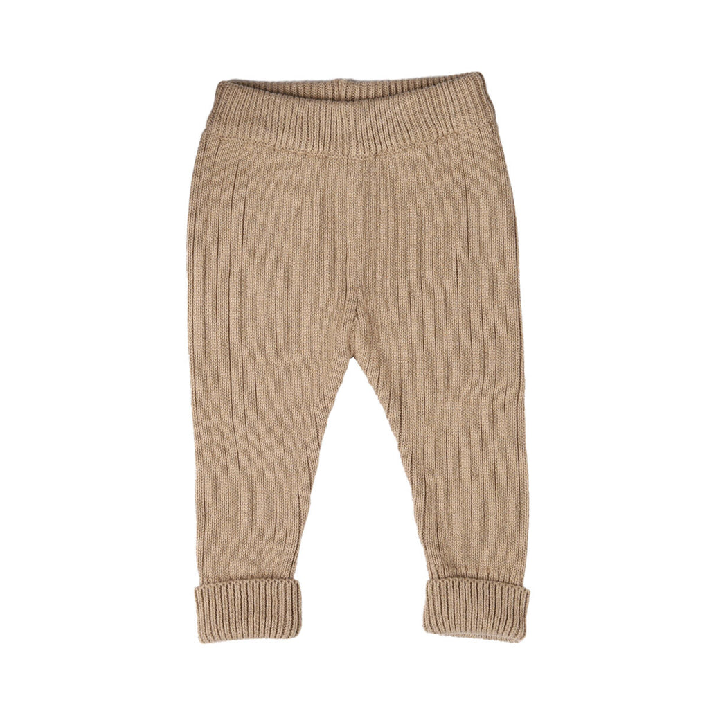 KYND Baby Chunky Rib Knit Pants (Caramel Marle)