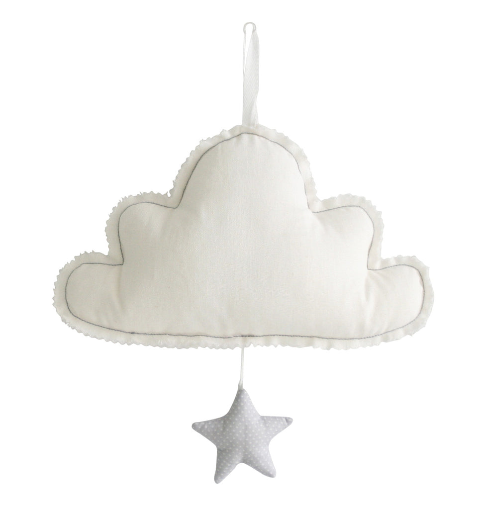 Alimrose Cloud Musical Mobile (Ivory & Grey)