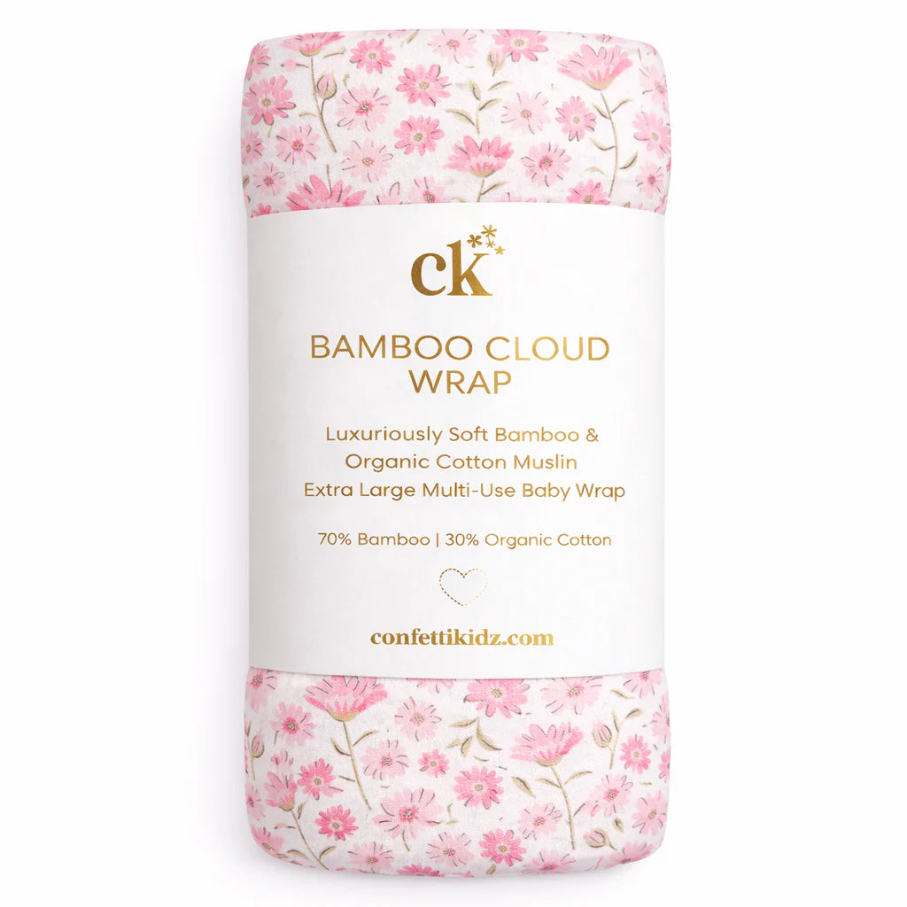 Confetti Kidz Bamboo Muslin Cloud Wrap (Seashell Bloom)