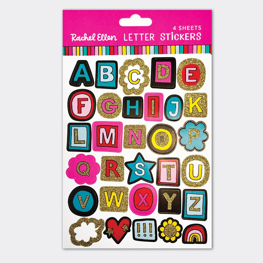 Rachel Ellen Coloured Letter Glitter Stickers