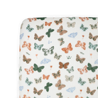 Little Unicorn Muslin Fitted Cot Sheet (Butterflies)