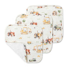 Snuggle Hunny Kids Organic Wash Cloths 3pk (Diggers & Tractors)