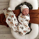 Snuggle Hunny Kids Baby Jersey Wrap & Beanie Set (Diggers & Tractors)
