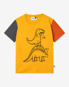 Minti Dino Ride Tee (Mustard/Grey/Orange)