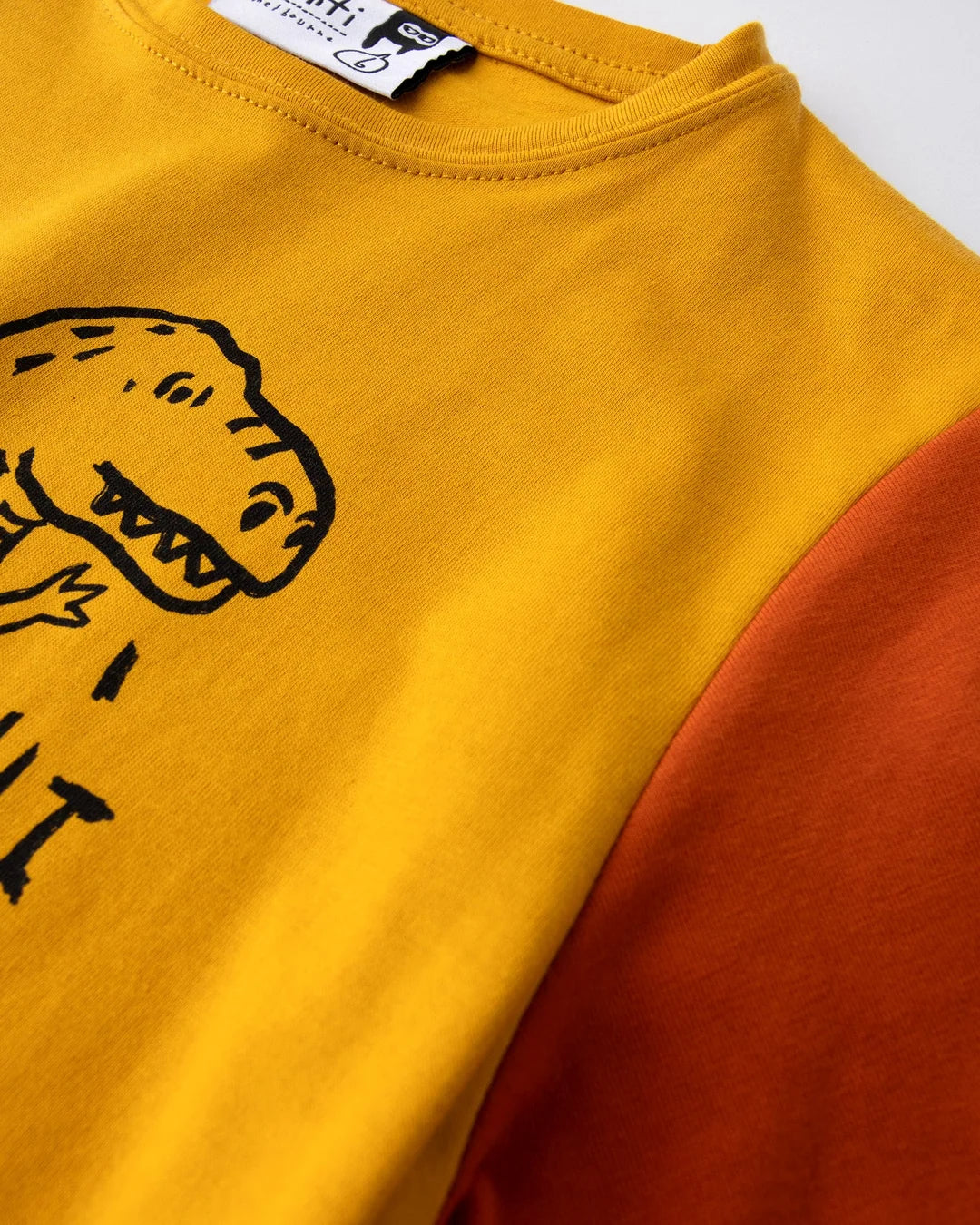 Minti Dino Ride Tee (Mustard/Grey/Orange)