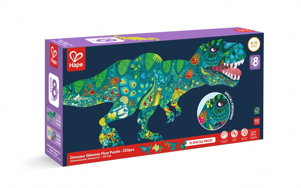Hape Dinosaur Shimmer Floor Puzzle (202pc)