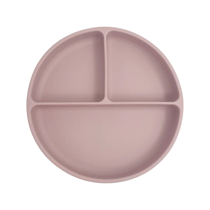 Petite Eats Silicone Suction Divided Plate (Dusty Lilac)