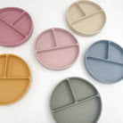 Petite Eats Silicone Suction Divided Plate (Dusty Lilac)