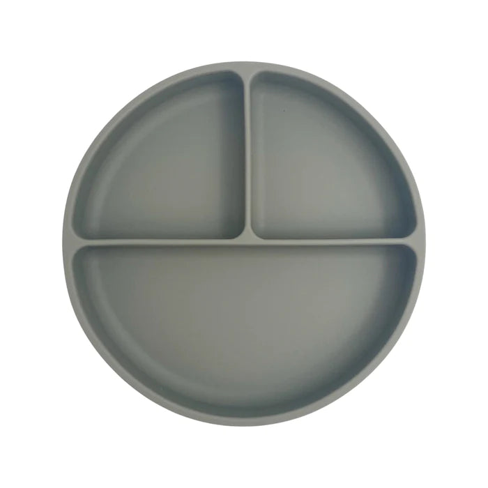 Petite Eats Silicone Suction Divided Plate (Sage)