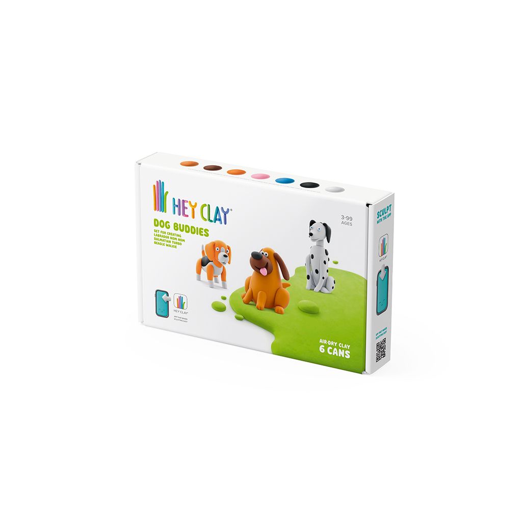 Hey Clay Dog Buddies - Labrador Nom Nom, Dalmatian Turbo, Beagle Walkie (6 Cans)