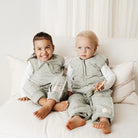 Woolbabe x Bo & Ko Duvet Weight Sleeping Suit (Flax Ngaru)
